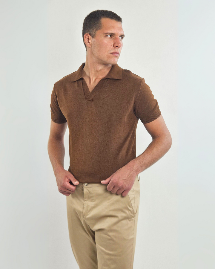 ELEGANTO - BROWNES T-SHIRT - KNITTED POLO