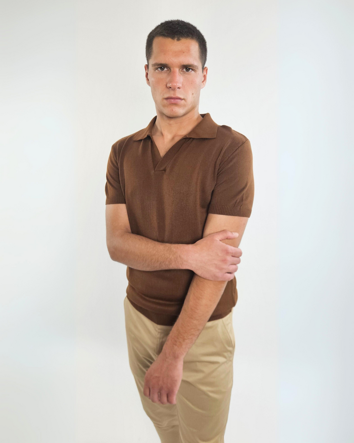 ELEGANTO - BROWNES T-SHIRT - KNITTED POLO