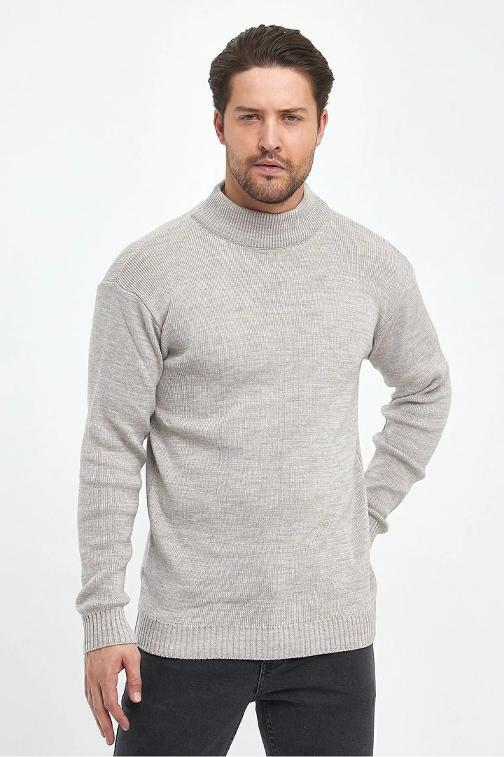 BASIC PLAIN KNIT SWEATER