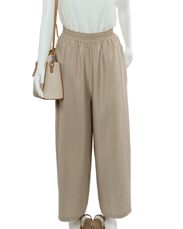 FLOWING - TENCEL TROUSERS - BEIGE