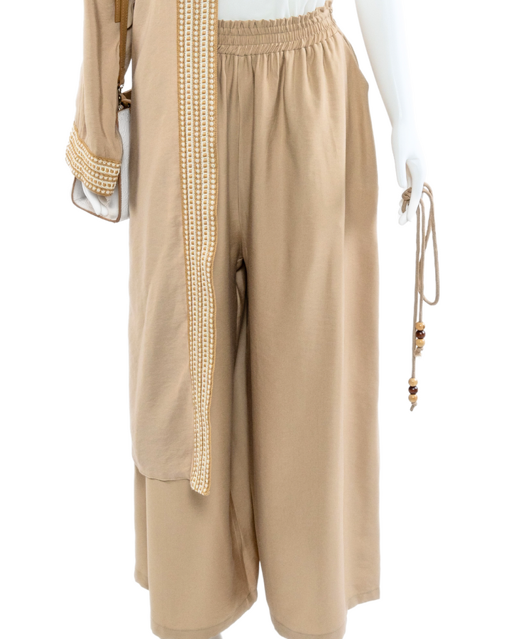 FLOWING - TENCEL TROUSERS - CARAMEL