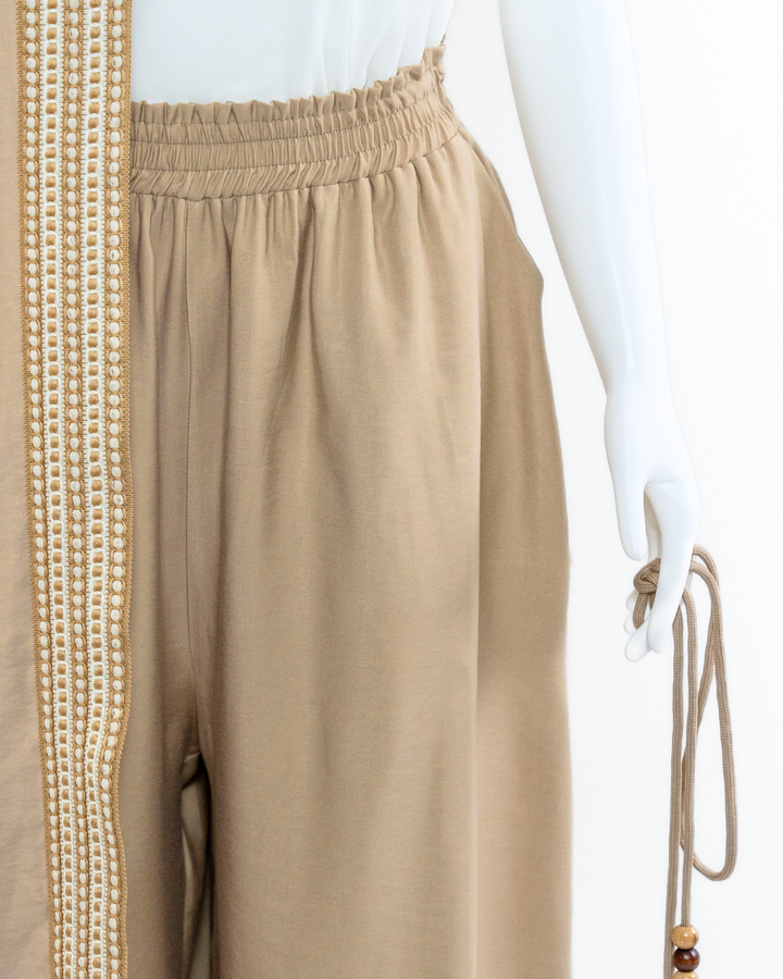 FLOWING - TENCEL TROUSERS - CARAMEL