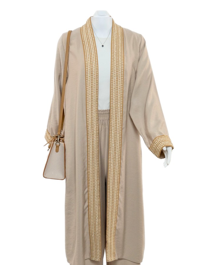 OPULENT - TENCEL KAFTAN - CASHEW