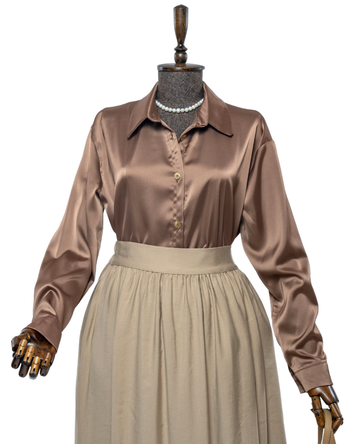 HARMONY - TENCEL SKIRT - CARAMEL