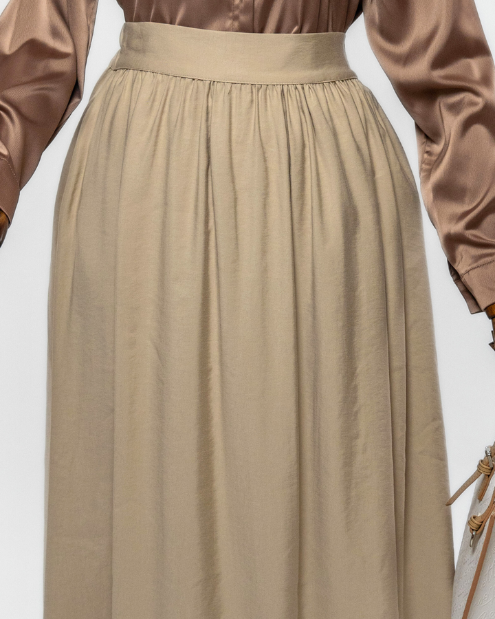 HARMONY - TENCEL SKIRT - CARAMEL