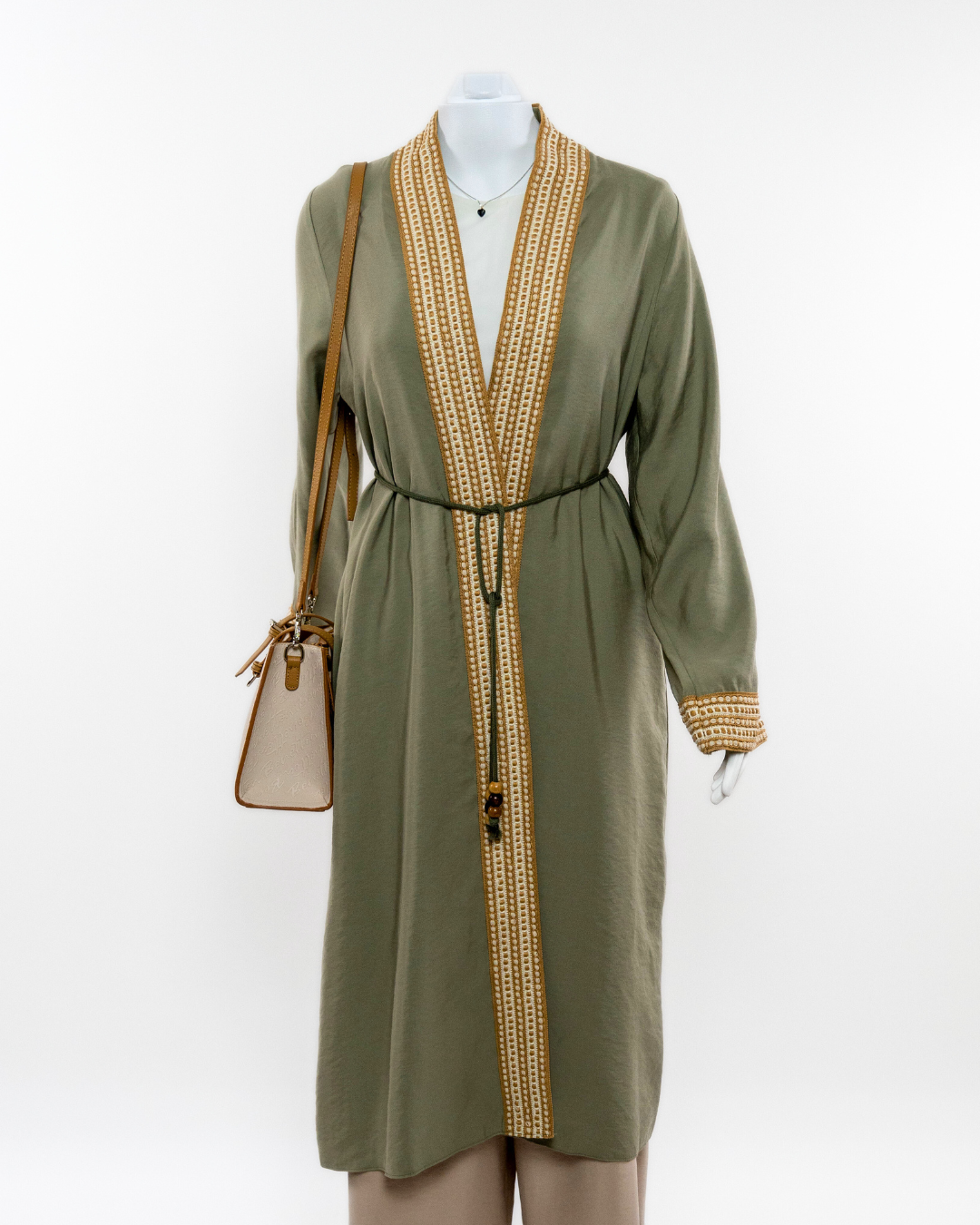 OPULENT - TENCEL KAFTAN - ARTICHOKE