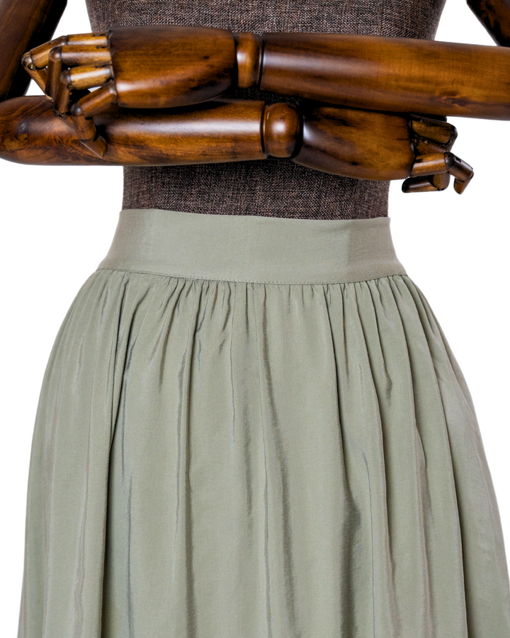 HARMONY - TENCEL SKIRT - ARTICHOKE