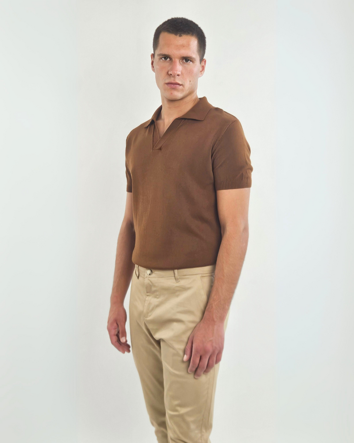 ELEGANTO - BROWNES T-SHIRT - KNITTED POLO