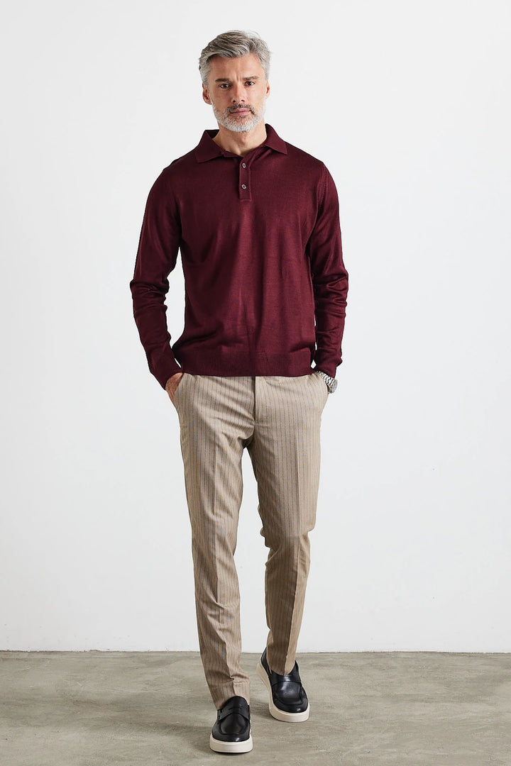 ELITE POLO LONG-SLEEVE WINTER SWEATER