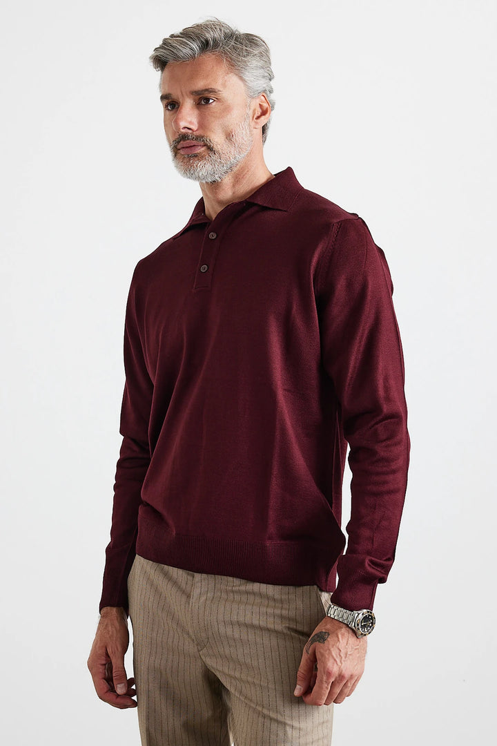 ELITE POLO LONG-SLEEVE WINTER SWEATER