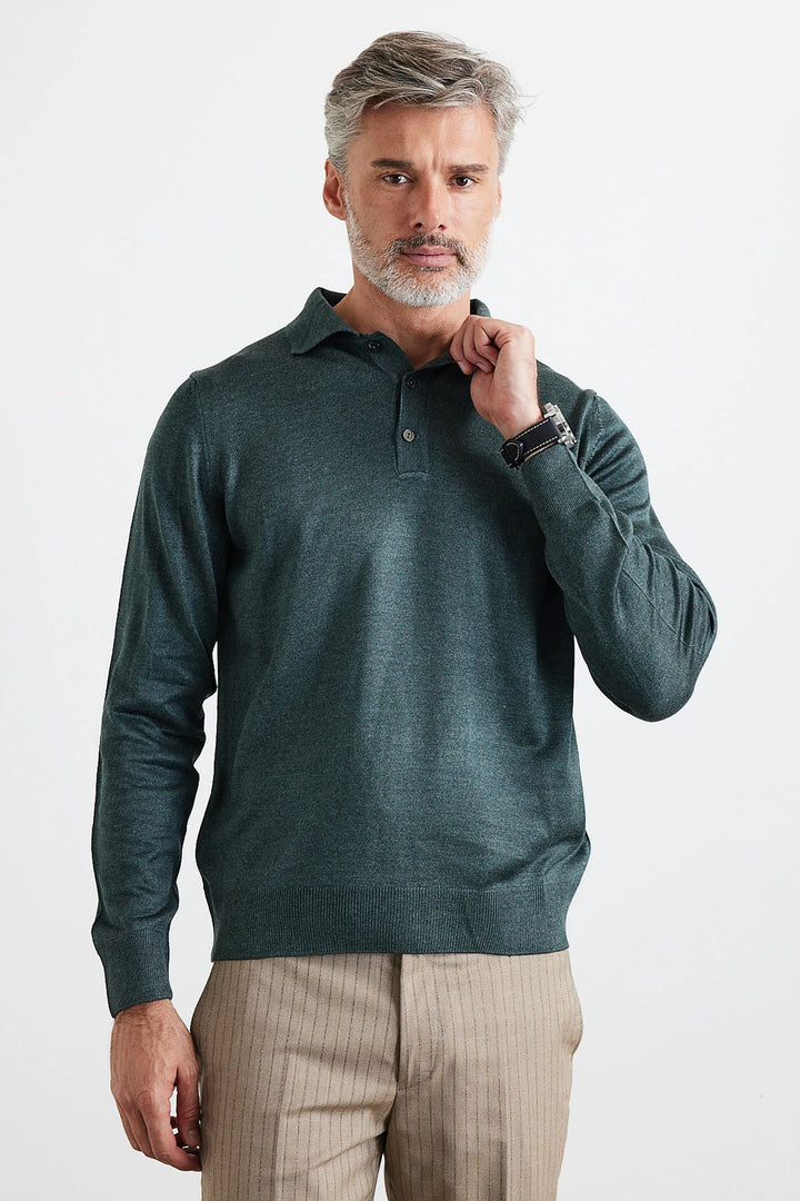 ELITE POLO LONG-SLEEVE WINTER SWEATER