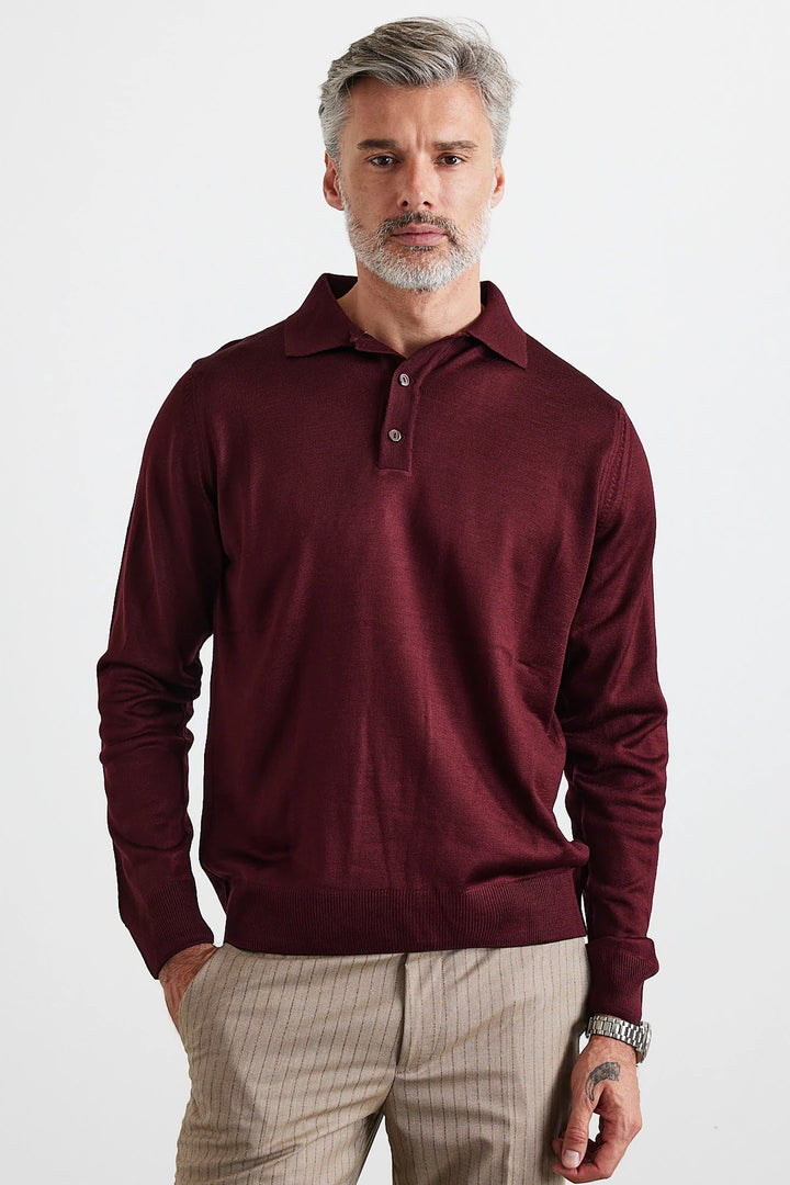 ELITE POLO LONG-SLEEVE WINTER SWEATER