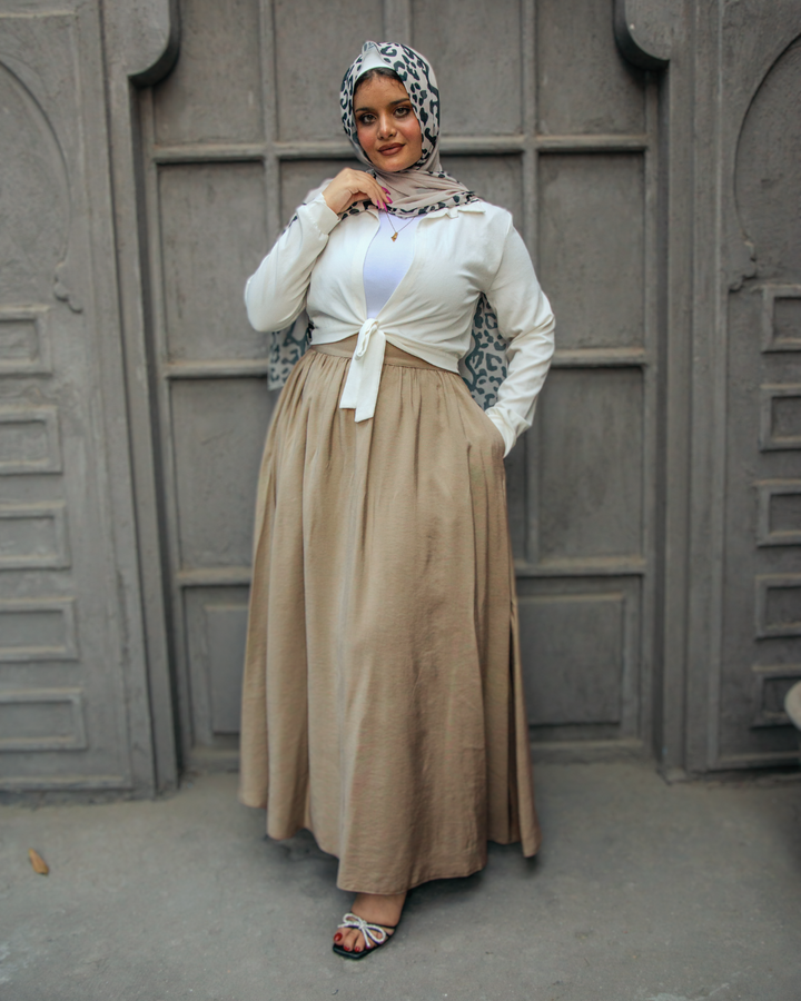 HARMONY - TENCEL SKIRT - CARAMEL