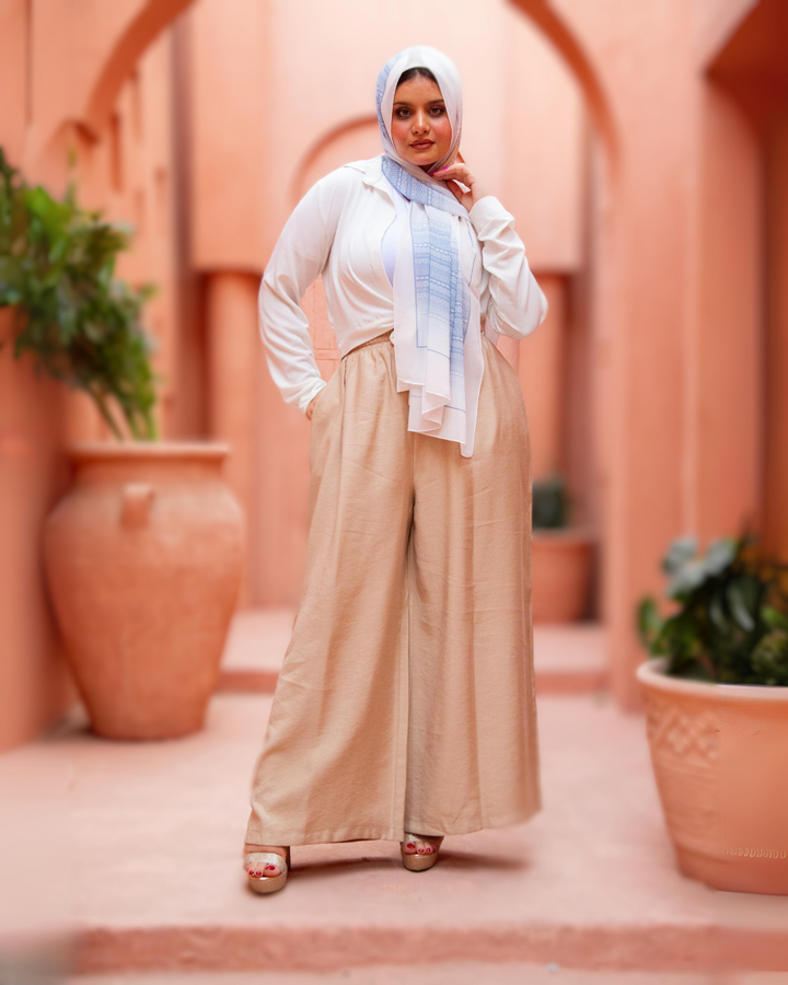 FLOWING - TENCEL TROUSERS - CARAMEL